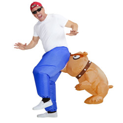 Nafukovací vtipný kostým Muž se psem